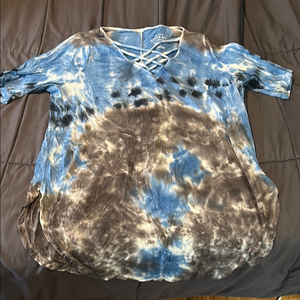 Torrid Plus Size 1 1X Tie Dye Super Soft Tunic Top